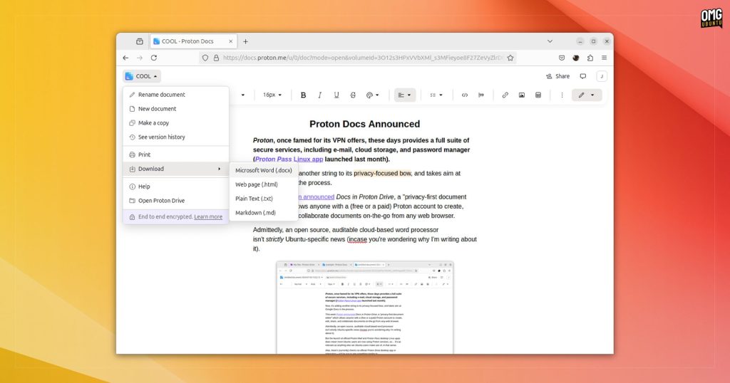 Proton Docs ra mắt và sự cạnh tranh với Google Docs